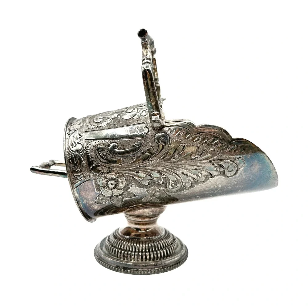 Antique Thomas Otley and Sons Silver Plated Sugar Scuttle Sheffield England - Picture 1 of 13